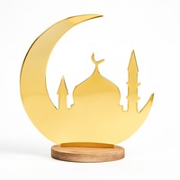 Sculpture de table en métal artisanal nordique, motif croissant de lune, écologique, moderne, abstraite, figurine perlée, décoration de salon