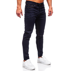 wholesale 2026 OEM <b>Men</b> Blue Denim Jeans Slim Fit Casual <b>Stretch</b> Cotton Pants Comfortable Streetwear Fashion Wholesale - Product Image 3