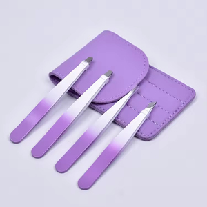 Kit de Pinzas para Cejas Profesionales de Acero Inoxidable de Alta Calidad, Punta Inclinada, Hechas a Mano, Ecológicas, para Cejas de Precisión - Product Image 4