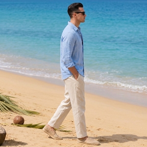 Conjunto de Camisa para Hombre, Tela Suave y Transpirable, Ligero, Ajuste Cómodo, Construcción Duradera, Perfecto para Uso Diario en Verano - Product Image 3