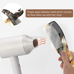 Peigne à barbe 100% naturel en corne de bœuf fait à la main avec polissage brillant, taille personnalisée pour un usage domestique - Écologique et doux pour la peau - Product Image 4