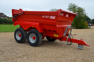 Remorque agricole à quatre roues pour le transport de matériaux agricoles, remorque à attacher pour le fumier, la terre et les marchandises en vrac, à vendre - Product Image 6