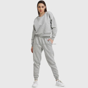 Nardon Apparel Survêtement de sport décontracté pour femme Logo personnalisé Pakistan Nouvel ensemble pull et pantalon à fermeture éclair Ensemble 2 pièces - Product Image 2