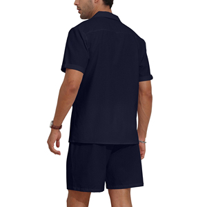 Men's <b>Sets</b> Wholesale Custom Printed Casual Casual Summer Co-ord Men's <b>Set</b> Short Sleeve Shirt And Shorts <b>Set</b> Walking Suits - Product Image 2