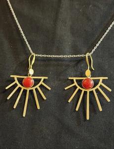 Best Quality <b>Quirky</b> Lash Brass Long <b>Earring</b> Trendy Fashion Jewelry for Wedding Bridal and Special Occasions In Bulk Quantity - Product Image 2