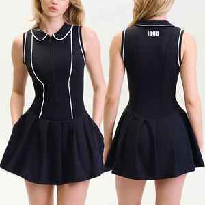 Elite Energy Boosting Athletic Airflow Breathable Stylish Endurance Dynamic Fit Comfort Modern <b>Skirt</b> Top Women Tennis Uniform - Product Image 2