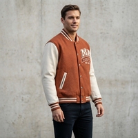 Veste décontractée pour homme en mélange de laine, à fermeture éclair sur le devant, avec logo, col montant, séchage rapide, respirante et écologique