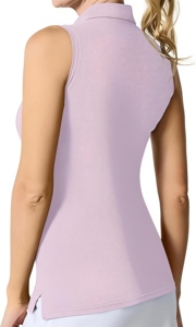 Women <b>Golf</b> Sleeveless Polo Shirt UPF 20+ Quick Dry Anti UV Printed Tank Top Custom Logo Sportswear - Product Image 2