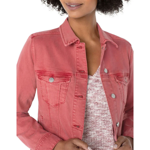 New Arrivals Wholesale Price High Quality Women's Casual <b>Quilted</b> Denim <b>Jacket</b> Solid <b>Pattern</b> 100% Cotton for Winter - Product Image 4