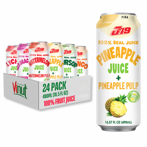 Échantillon gratuit et boisson de jus d'ananas à faible quantité minimale de commande de 490ml avec pulpe-J79 Fabricant vietnamien, OEM/ODM, marque privée disponible - Product Image 1