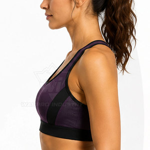 Soutien-gorge de sport pour femme, rembourré, à bretelles réglables, en maille respirante, écologique, léger, pour le yoga, la gym, la course et le fitness - Product Image 3