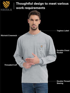 เสื้อยืดแขนยาวคอกลมผู้ชาย ผ้าคอตตอนถัก 230gsm สไตล์ลำลอง คุณภาพสูง แห้งเร็ว เป็นมิตรกับสิ่งแวดล้อม ขายดี - Product Image 2