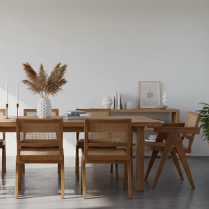 Chaise de salle à manger d'extérieur de style scandinave Kuka, faite à la main en teck massif, mobilier de jardin pour hôtel de villégiature - Product Image 5