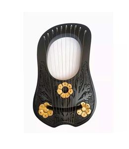 GNG IMPEX Lyre Harpe Portable pour Débutants Instrument de Musique 10 Cordes Acier Inoxydable Bois de Rose Clé d'Accordage Incluse Sac de Transport - Product Image 4