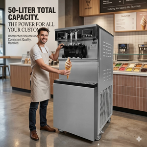 KEIFU ICE38L New 220V Commercial Desktop Stainless Steel Soft Serve Ice Cream <b>Machine</b> Single Compressor for Bubble <b>Tea</b> - Product Image 6