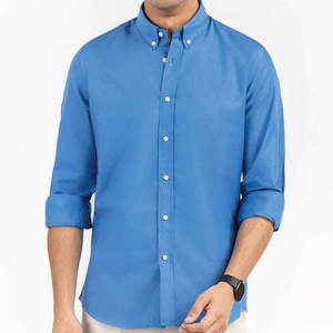 Mens Dress <b>Shirt</b> High Quality Custom Embroidered <b>Half</b> Sleeve Business Formal Slim Fit Breathable Cotton Anti-UV Turn-down Collar - Product Image 1