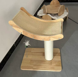 Minimalist Wooden Cat Tree With Sisal Scratching <b>Post</b> Indoor Pet Furniture For Cats - Product Image 1