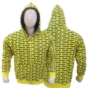 Sudaderas con capucha estilo universitario con cremallera, letras de chenilla, puños acanalados, inspiradas en el streetwear, OEM, poliéster/algodón, cortavientos - Product Image 5