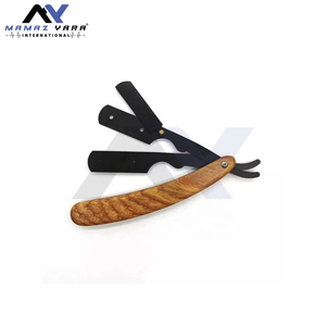 Wholesale Walnut Wood Handle <b>Swing</b> Lock Barber Straight Razor Genuine Natural Wood Grip Stainless Steel Blade for Men Manual Sha - Product Image 6