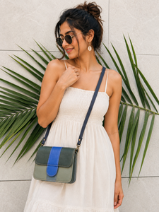 New Fashion Women's Handbag Recycled Leather Multi Color Purse Women Stylish Genuine Leather Shoulder Sling Bag for Women Use - Product Image 1