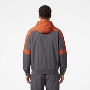 Sweat à capuche oversize pour homme avec logo personnalisé, épaules tombantes, en nylon épais 100%, bicolore, style streetwear décontracté - Product Image 6