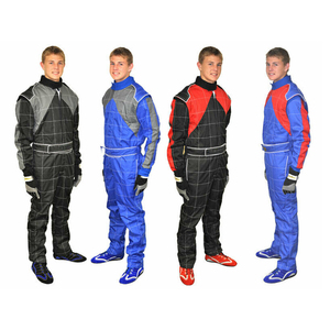 Lightweight % Polyester Waterproof Flame-Retardant Karting Racing Suit Designed for <b>Driver</b> Comfort Mobility All Seasons WEAR - Product Image 5