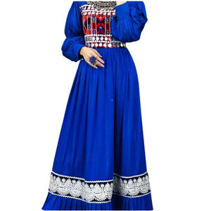 Vestido Tradicional Afgano para Mujer, Bordado, Estilo Vintage, Vestido Kuchi Afgano Original, Largo hasta el Suelo, Precio al por Mayor - Product Image 1