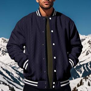 Nouvelles vestes varsity à double boutonnage de haute qualité, personnalisées, style hip-hop, avec patchs en chenille, pour hommes, fabriquées par TRIOTAKE INDUSTRY - Product Image 2