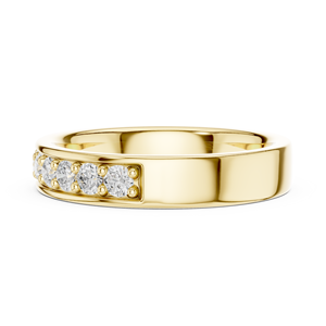 Anillos de Boda de Oro Amarillo de 14K, Clásicos y Elegantes, con Diamantes Cultivados en Laboratorio Certificados por IGI, de 2.20MM, Color VVS EF, para Uso Diario o Regalo - Product Image 4