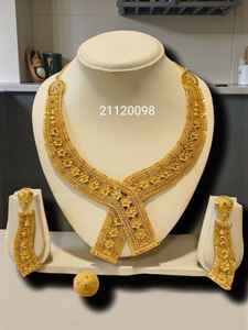 ชุดเครื่องประดับเจ้าสาว AWAIS HOUSE สร้อยคอและกำไลข้อมือแบบฮิปฮอป ประดับเพชรทรงอินฟินิตี้ ชุบทอง ดีไซน์หรูหรา เหมาะสำหรับงานแต่งงานและงานปาร์ตี้ - Product Image 2