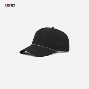 Gorra de Golf Beige Personalizada con Logotipo Bordado a Mano, 5 Paneles, Unisex, Corte Láser, Perforada, Transpirable, Impermeable, de Lona, Cuerda y Poliéster - Product Image 4