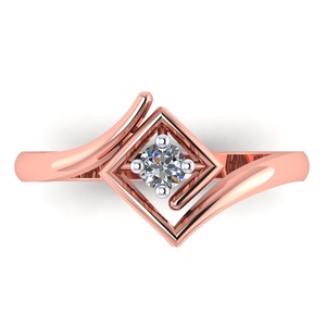 Bague de fiançailles en or premium sertie de diamants, motif floral, Love in Bloom, pour femmes, fournisseur de bijoux en gros - Product Image 2
