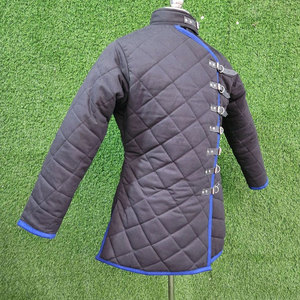Black Medieval Gambeson Quilted Padded Coat Thick Canvas Cotton Coat For HEMA LARP <b>Jacket</b> Reenactment Clothing 2026 - Product Image 2