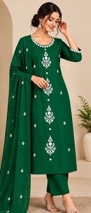 Elegant Ethnic Wear <b>Womens</b> Embroidered Rayon <b>Kurta</b> Pant Dupatta Set Breathable Fabric Festive Attire <b>Women</b>’s embroidered rayon - Product Image 2