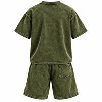 Ensemble T-shirt et short en coton pour homme Iron Mark Industries, col en V, logo imprimé sur le devant, vêtements décontractés d'été, streetwear, respirant, tricoté