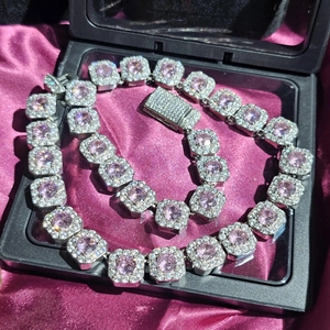 GRA Certified Hip Hop VVS Moissanite Diamond Baguette Cuban <b>Chain</b> <b>Iced</b> <b>Out</b> Miami Cuban Link <b>Chain</b> for Men women - Product Image 3