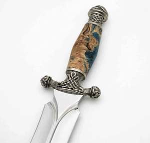 Handcrafted Mirror-Polished Stainless Steel Profile <b>Craft</b> <b>Tool</b> Hybrid Handle Executive Display Piece OEM Customizable Burl Wood - Product Image 4