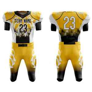 Ensemble de vêtements de sport haute performance et durable avec tissu extensible et panneaux à séchage rapide, uniforme de football américain - Product Image 1