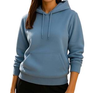 Robe à capuche oversize en coton pour femme, coupe décontractée, douce et confortable, style streetwear, hiver, écologique, doublée, directement du fabricant - Product Image 1