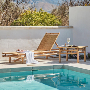 Chaise longue en bambou pour l'extérieur, lit de repos naturel relaxant pour piscine, patio, resort, jardin, meubles OEM ODM - Product Image 3