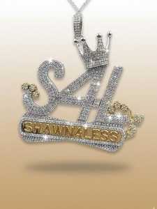 Pendentif Lettre Couronne en Argent Sterling 925 Plaqué Or 18K avec Moissanite, Breloque de Luxe Thème Hip Hop Unisexe - Product Image 4