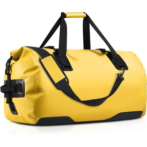 Yellow Nylon Gym Duffle <b>Bag</b> with Adjustable Strap Water Resistant 30-40L Unisex Casual Sports Travel <b>Bag</b> - Product Image 1