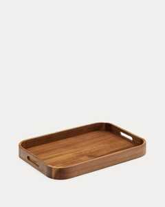 Plateaux en bois de manguier naturel indien pour servir, décoration d'intérieur, luxe moderne, passe au lave-vaisselle, finition miroir, plat de présentation plat - Product Image 4