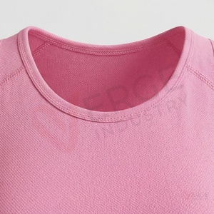 <b>Women</b> <b>Seamless</b> Yoga Set 2 Piece Pink Scoop Neck Y Line Straps Sports Bra High Waist <b>Leggings</b> - Product Image 6