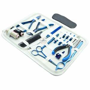 Pince à extensions de cheveux professionnelle en acier inoxydable avec design à micro-perles - Or - Product Image 6