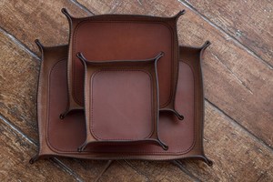 Boîte de rangement de bureau en cuir véritable, organiseur de clés en cuir véritable personnalisé, étui de rangement GLTY-0074 - Product Image 3