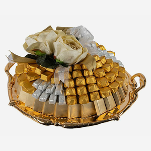 Plateau en laiton pour bonbons et chocolats, idéal pour les festivals ou comme plateau cadeau, organisateur de chocolats. - Product Image 5