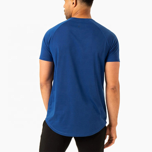 Wholesale Lightweight Sport Loose Fit Raglan Shoulder Neck T-Shirt Soft Front Curved Hem 100% polyester Formal Eco-Friendly Men - Product Image 6