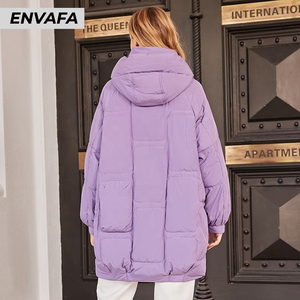 Chaqueta Parka Impermeable Personalizada al por Mayor para Niñas, Abrigo de Invierno con Capucha de Color Brillante para Mujer - Product Image 2