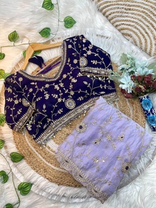 Sari de satén con bordado real, sari festivo de satén Fendy, sari de diseñador Aarco con lentejuelas, sari de lujo para fiestas, sari de diseñador para fiestas - Product Image 1